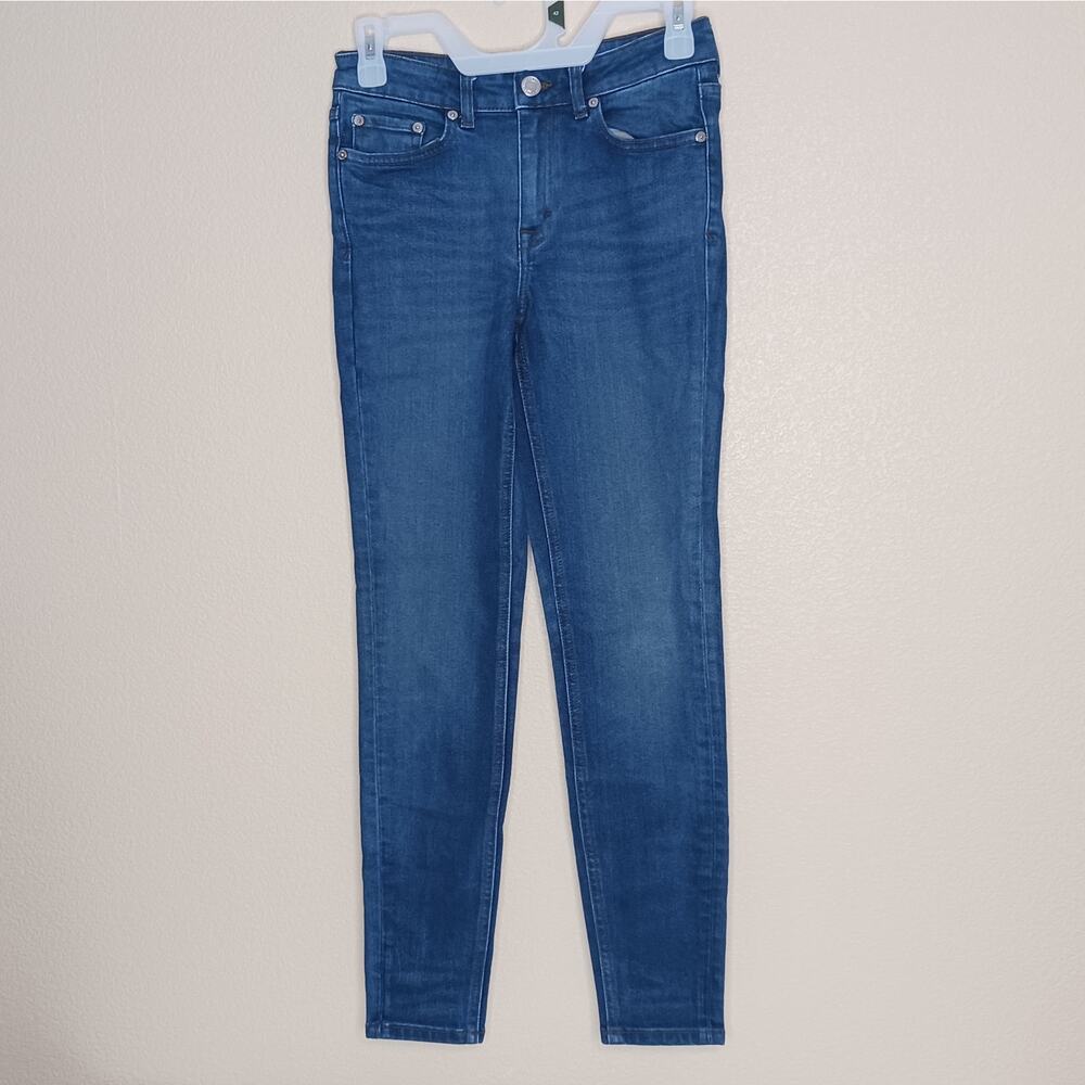 Frank and Oak Debbie Jeans Size 25 Blue Skinny Straight Stretch‎ Denim